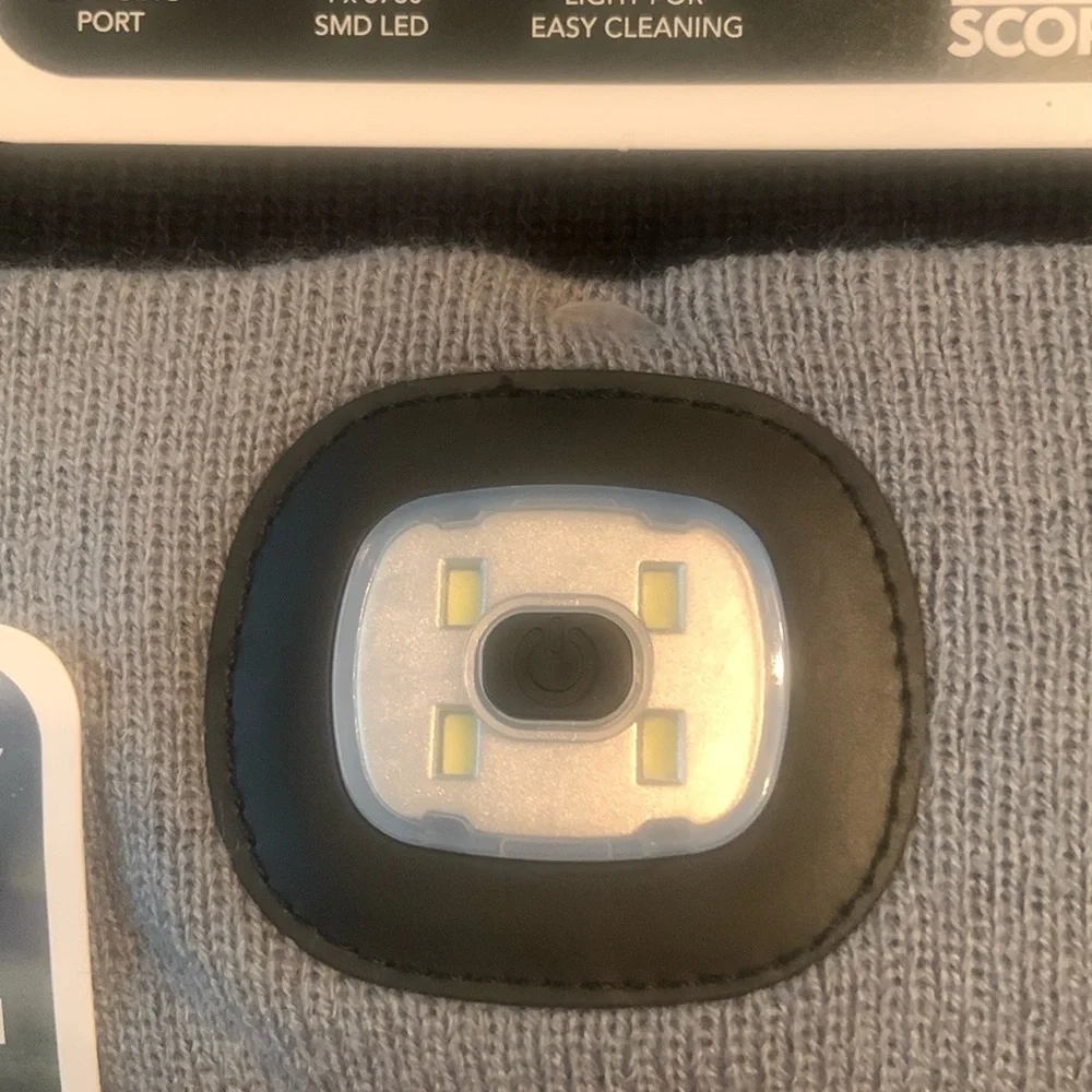 🎉HP🎉NWT Night Owl Kid’s Rechargeable LED Beanie - Light is Removable